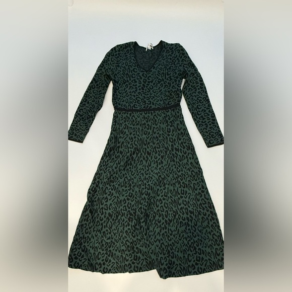 Great Jones Forest Leopard Knit Dress- Size M - Picture 4 of 6